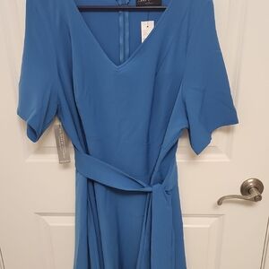 Elegant Blue Women's Dress